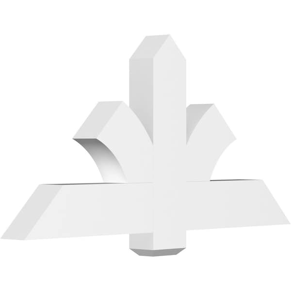 Ekena Millwork Redmond Architectural Grade PVC Gable Bracket, 48"W x 24"H x 4"D x 6"F, 12/12 Pitch GBP048X24X0406RED00 - main